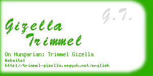 gizella trimmel business card